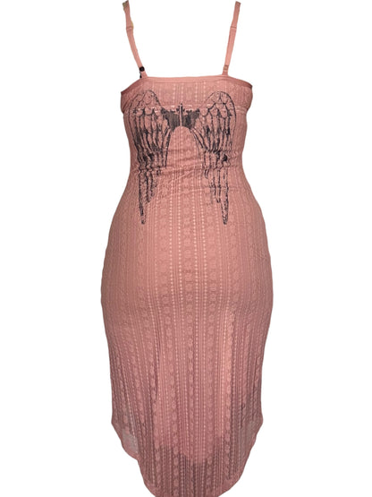 Heartbreak Pink Lace Dress - M