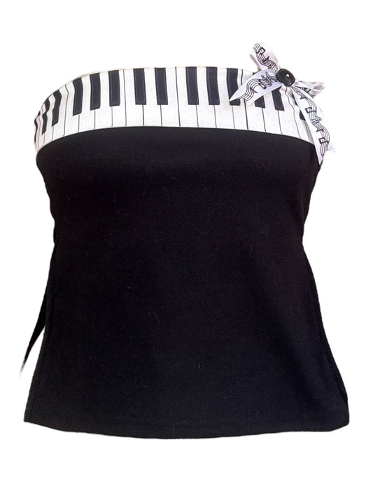 Piano Bow Tube Top - M/L