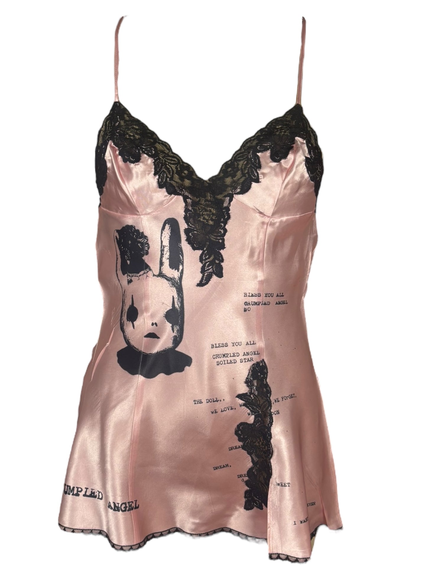 Harlequin Dreamer Pink + Black Mini Dress - S