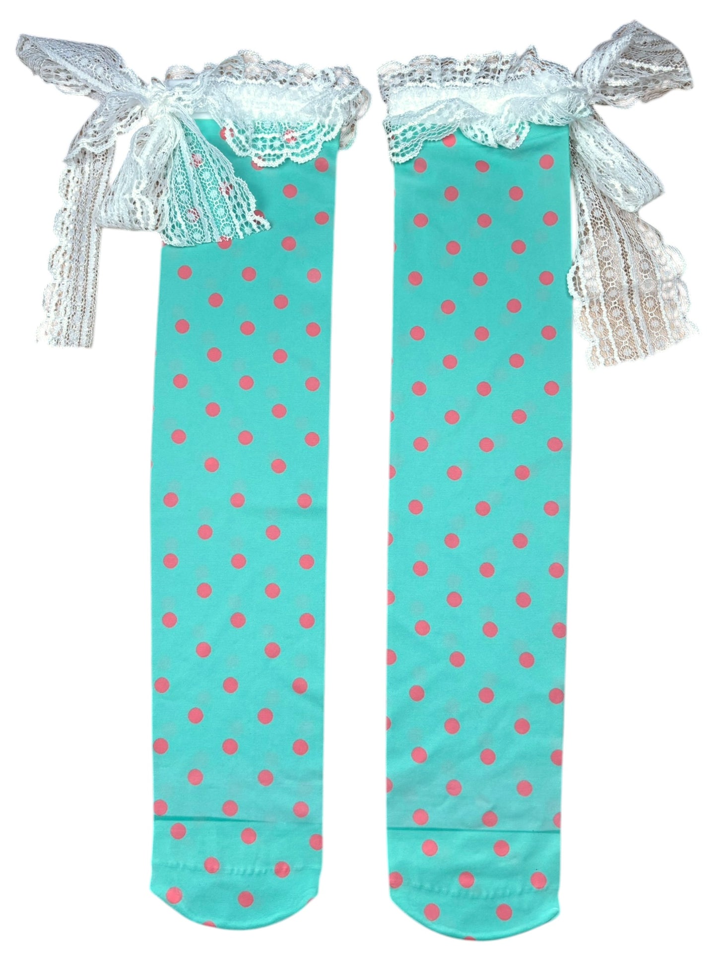 Mermaid Mint Polka Dot Socks