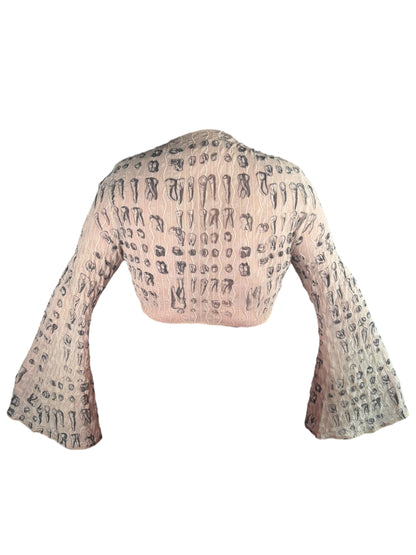Teething Cream Bolero - 3X/4X