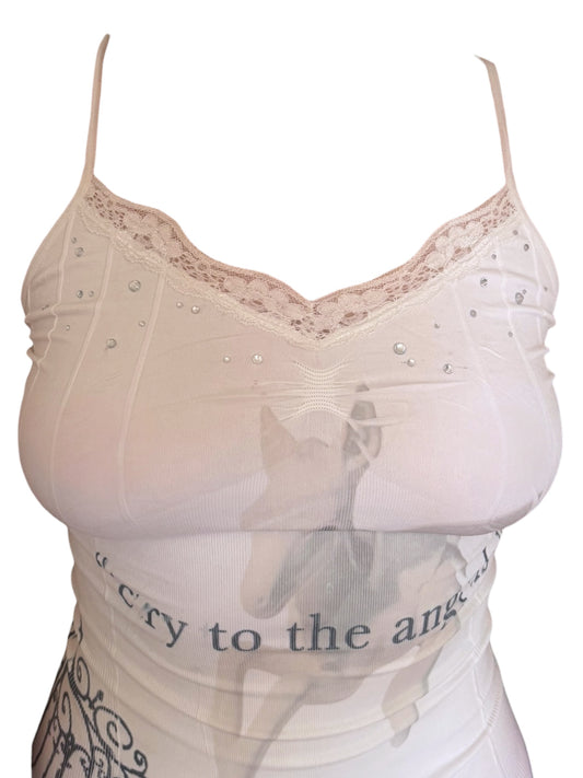 Cry to the Pegasus White Tank - S/M