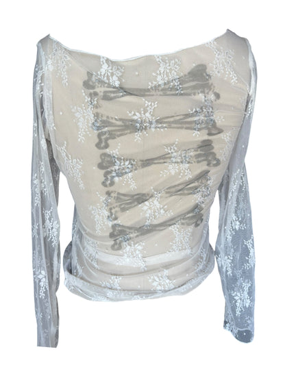 Angel's March White Lace Longsleeve - L/XL