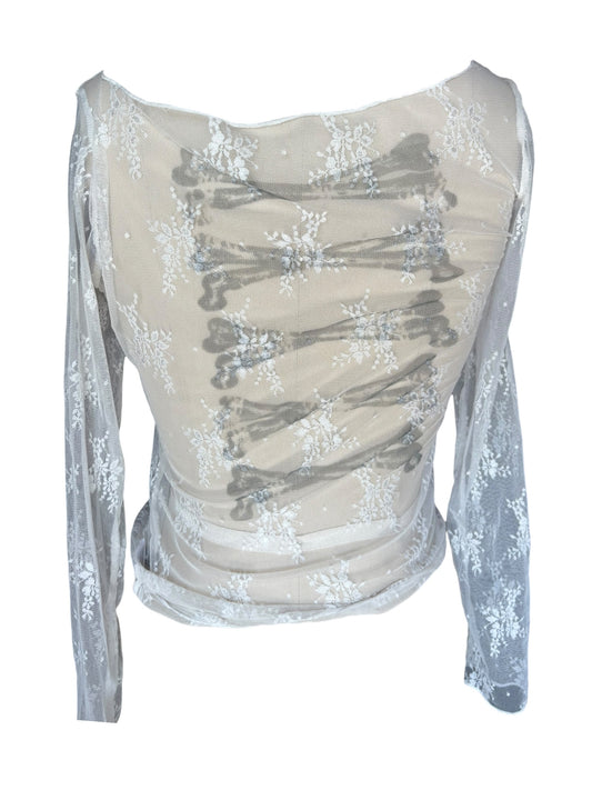 Angel's March White Lace Longsleeve - L/XL