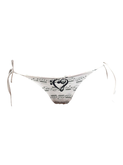Music=Life White Thong Bikini - S