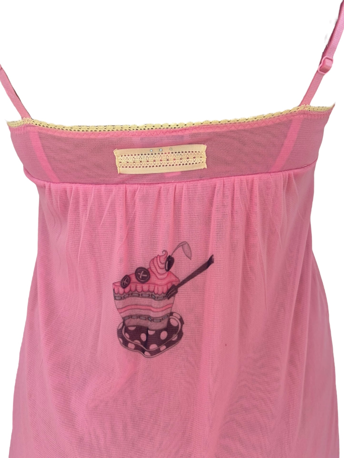 Dear, Bunny Pink + Yellow Babydoll Dress - L