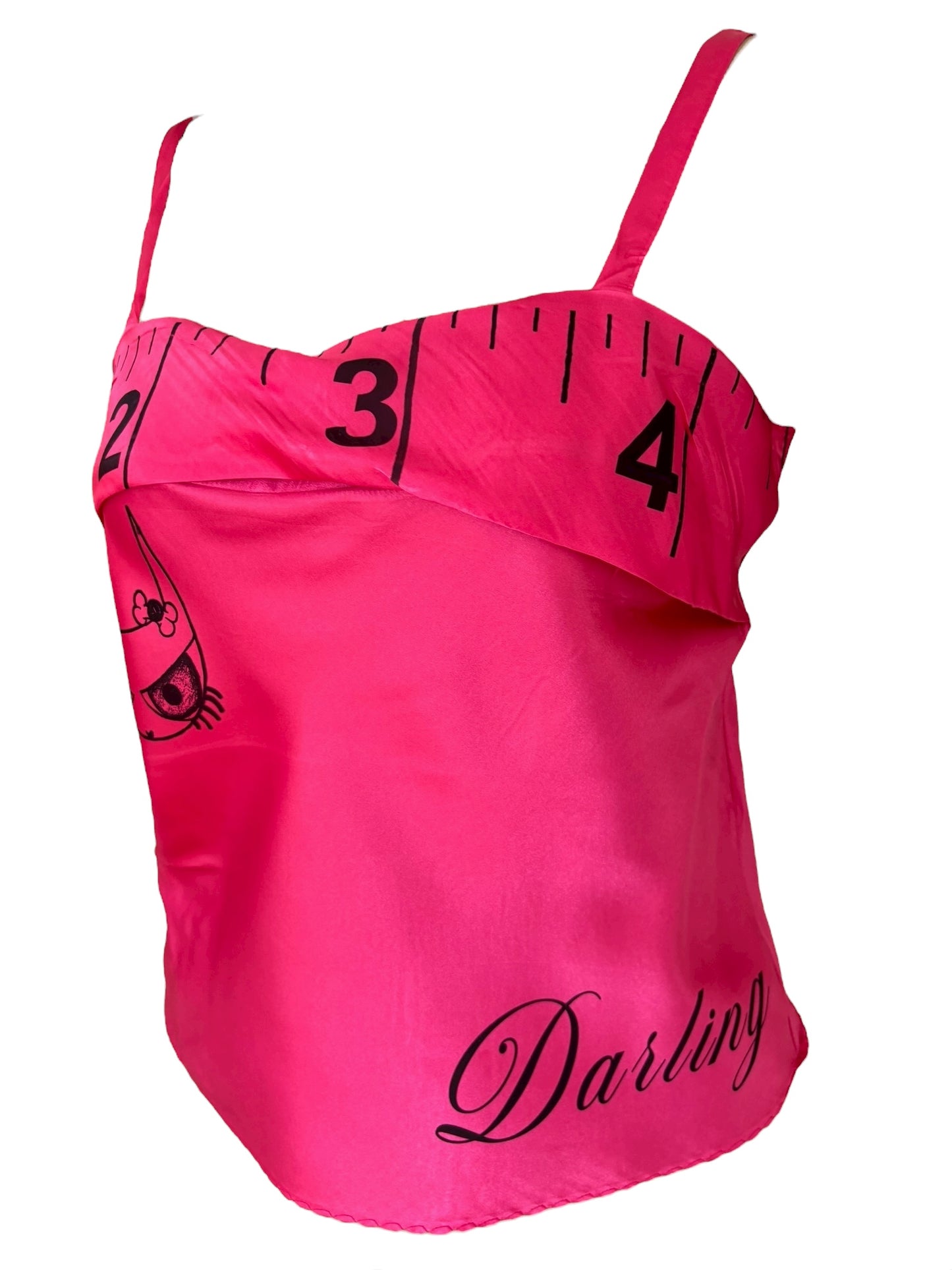 Darling Measuring Tape Pink Tank - L