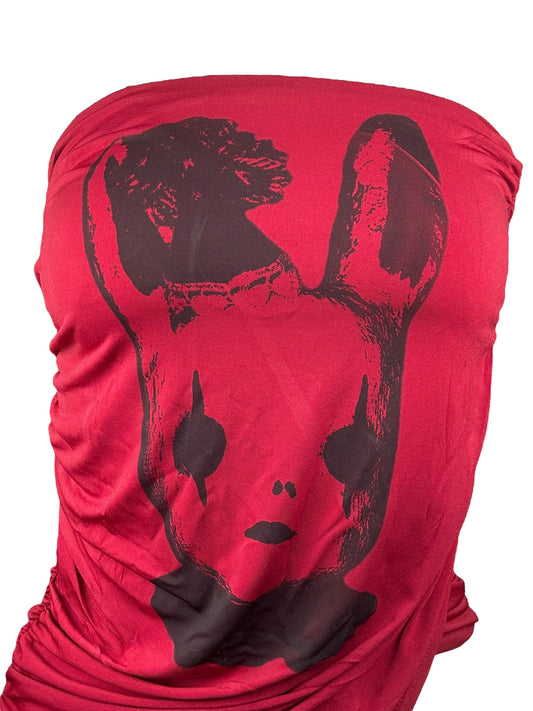 Orlando's Nightmare Red Rouched Top - M