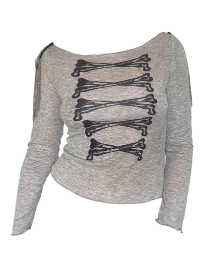 Angel's March Grey Epaulette Longsleeve