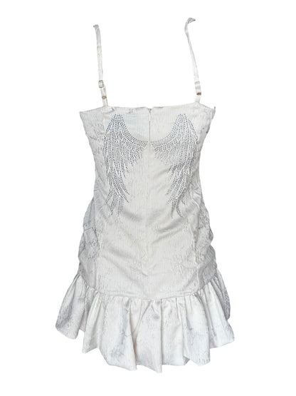 I Wish... Drop Waist Embroidered Dress - S