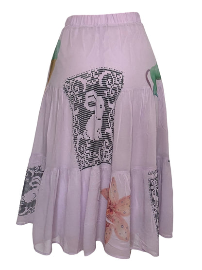 Divine Obsession Lilac Tiered Skirt - S