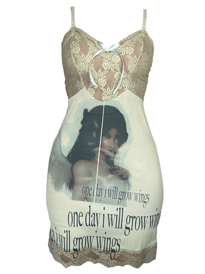 Where Are My Wings? Light Green Slip Dress - M