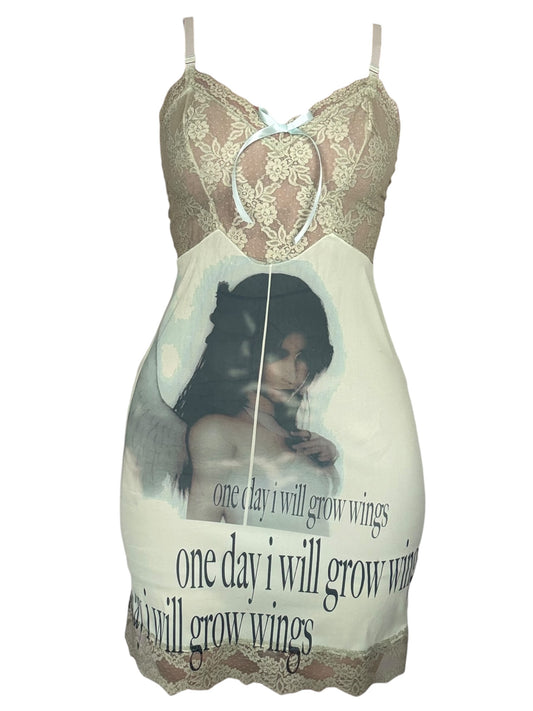 Where Are My Wings? Light Green Slip Dress - M