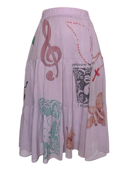 Divine Obsession Lilac Tiered Skirt - S