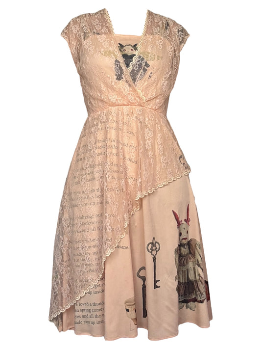 Soiled Delusions Peach Vintage Dress - L