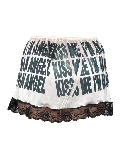 Sip My Soda Black Lace Mini Skirt - L