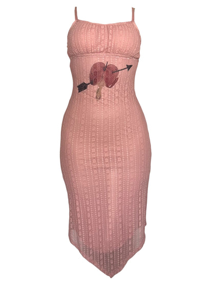 Heartbreak Pink Lace Dress - M