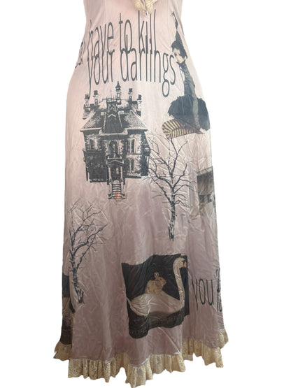 You Have to Kill Your Darlings Purple Flutter Slip Dress - L