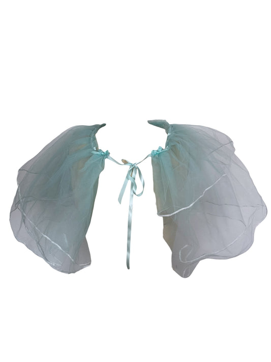 Teal Tulle Cape Accessory