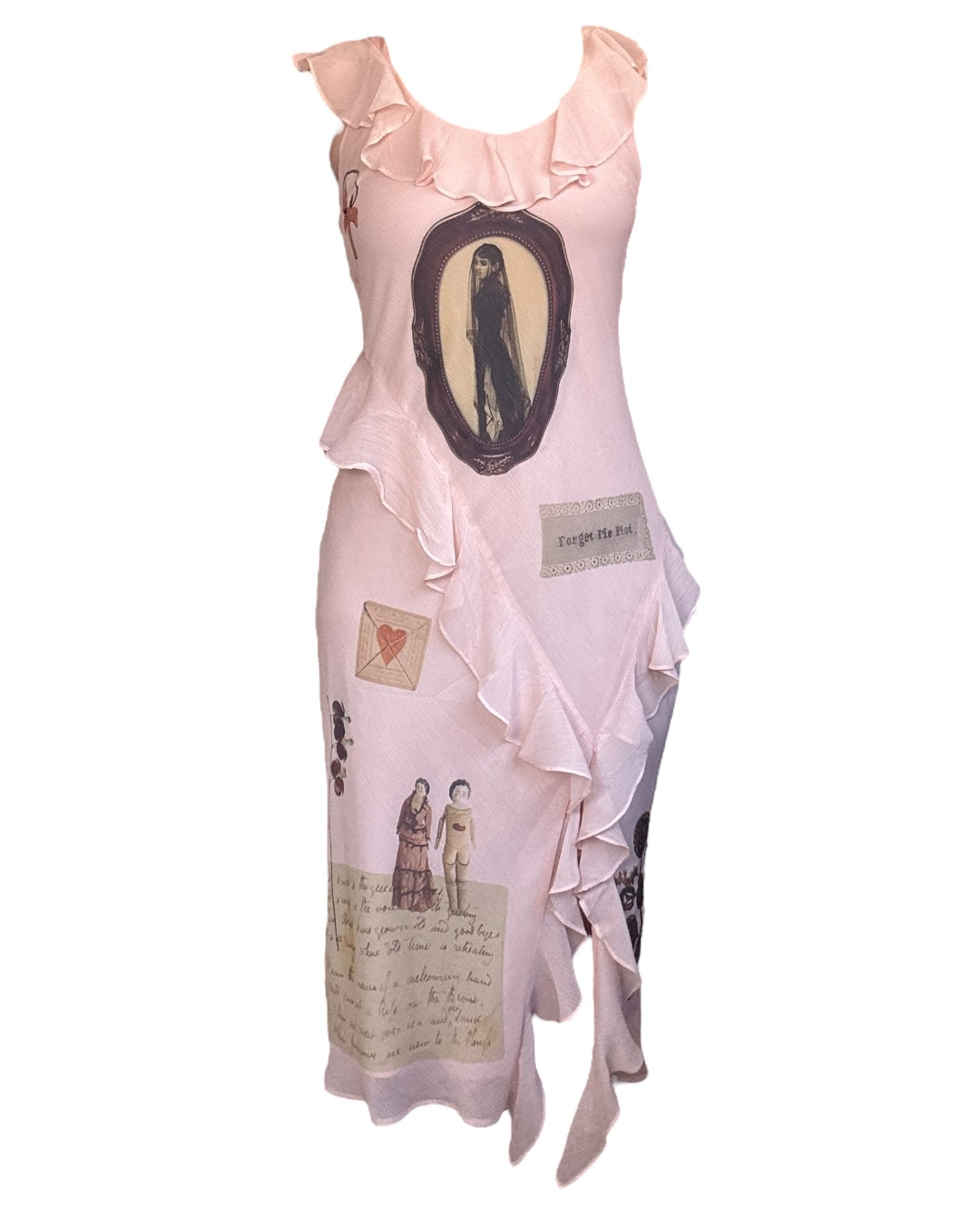 Forget Me Not Pink Ruffle Formal Dress - M/L