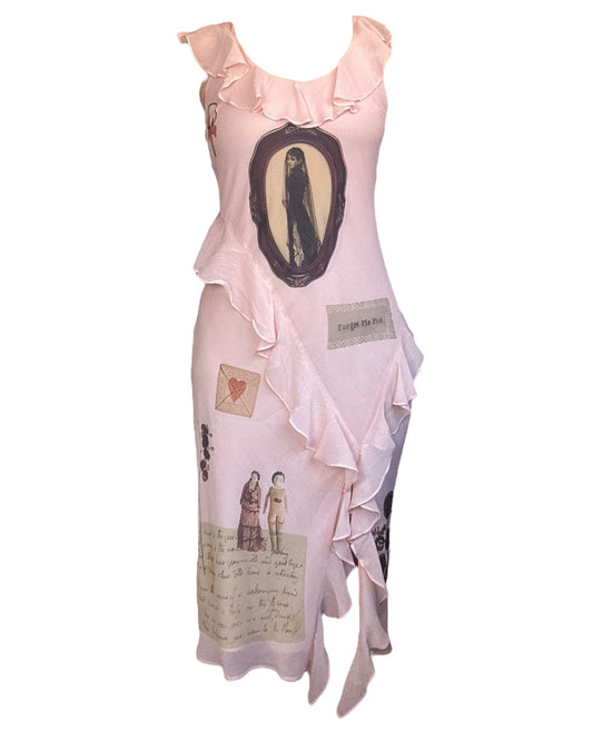 Forget Me Not Pink Ruffle Formal Dress - M/L