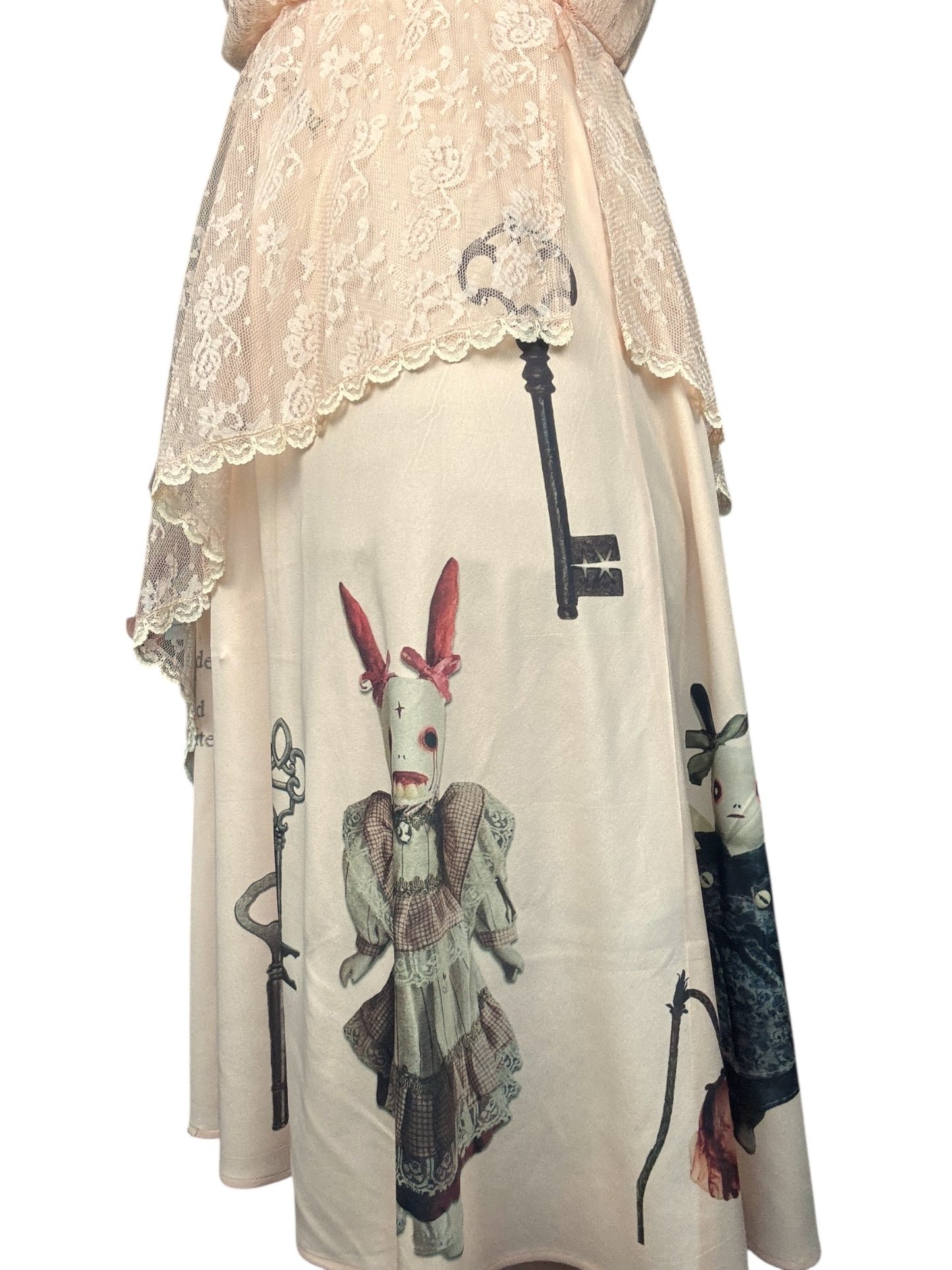 Soiled Delusions Peach Vintage Dress - L