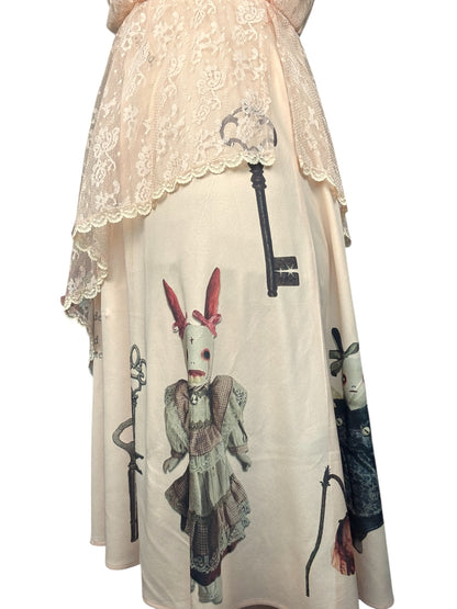 Soiled Delusions Peach Vintage Dress - L