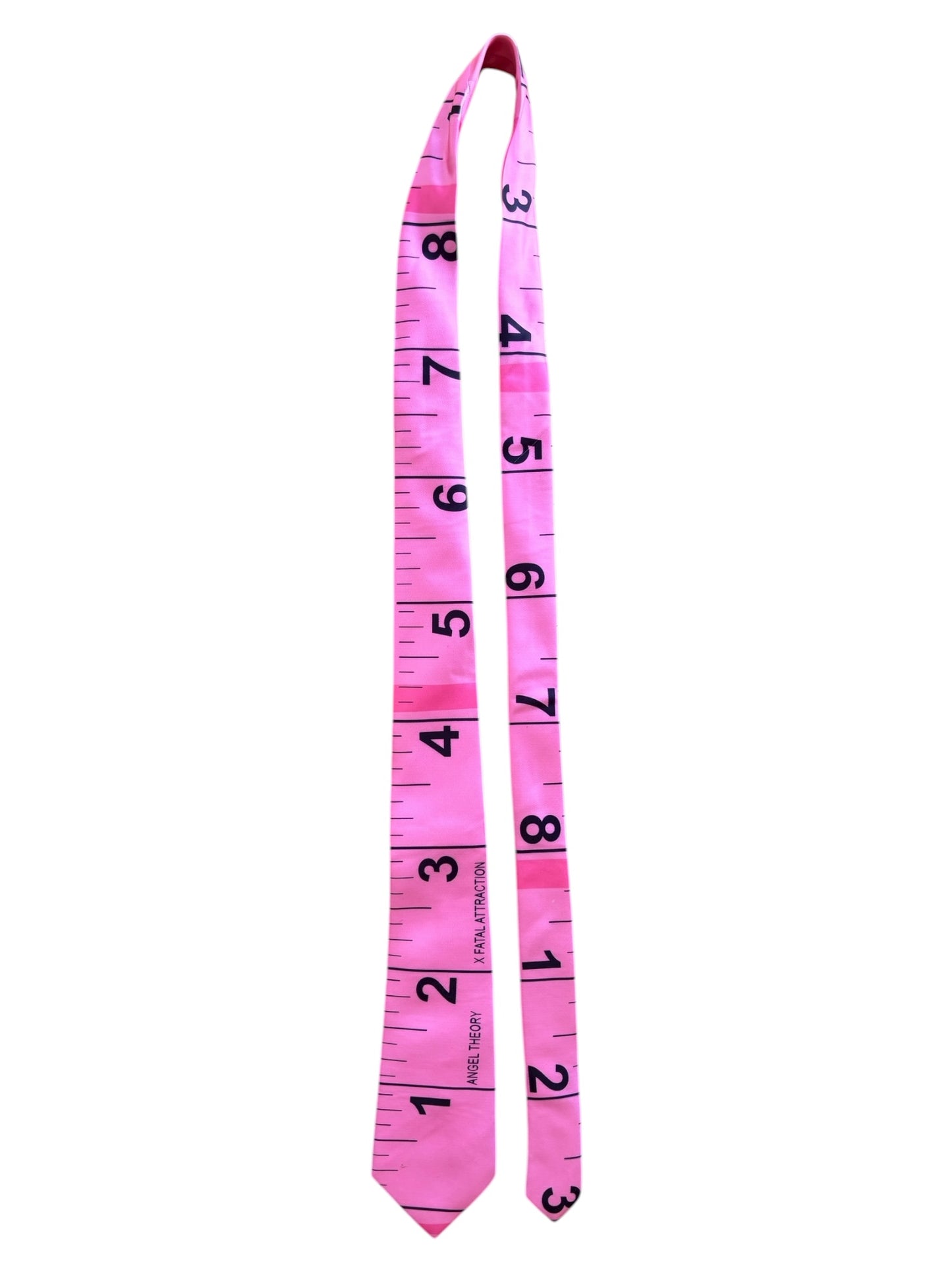 Pink Measuring Tape Tie