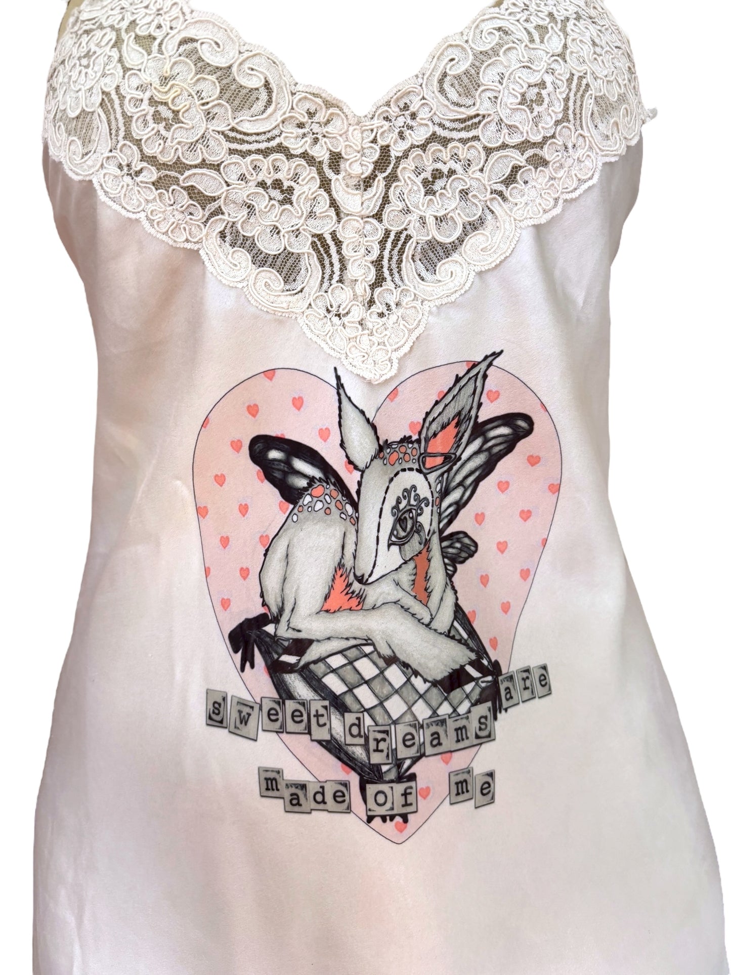 Sweet Dreams, Fawn White Slip Dress - XL