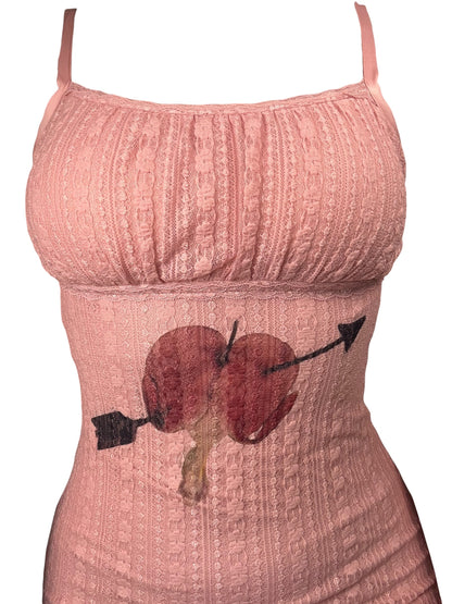 Heartbreak Pink Lace Dress - M