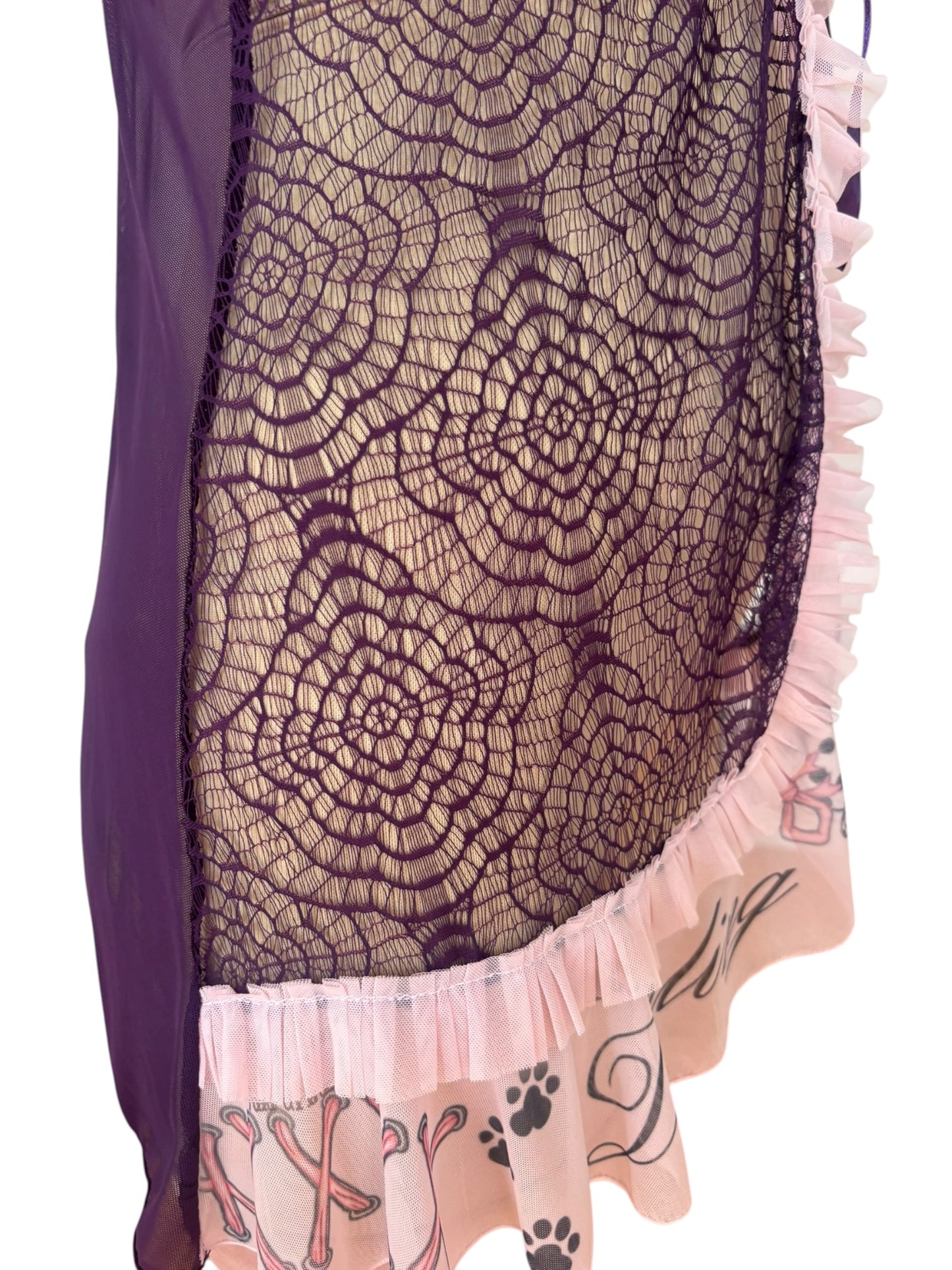 Darling Purple + Pink Babydoll Negligee - M