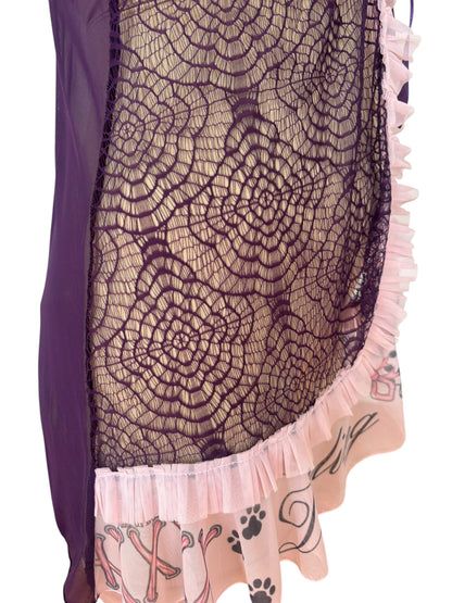 Darling Purple + Pink Babydoll Negligee - M
