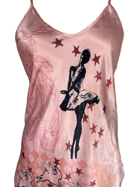 Ballet Sky Pink Slip Dress - L