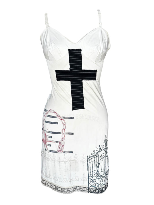 On the Cross Vintage Slip Dress - S