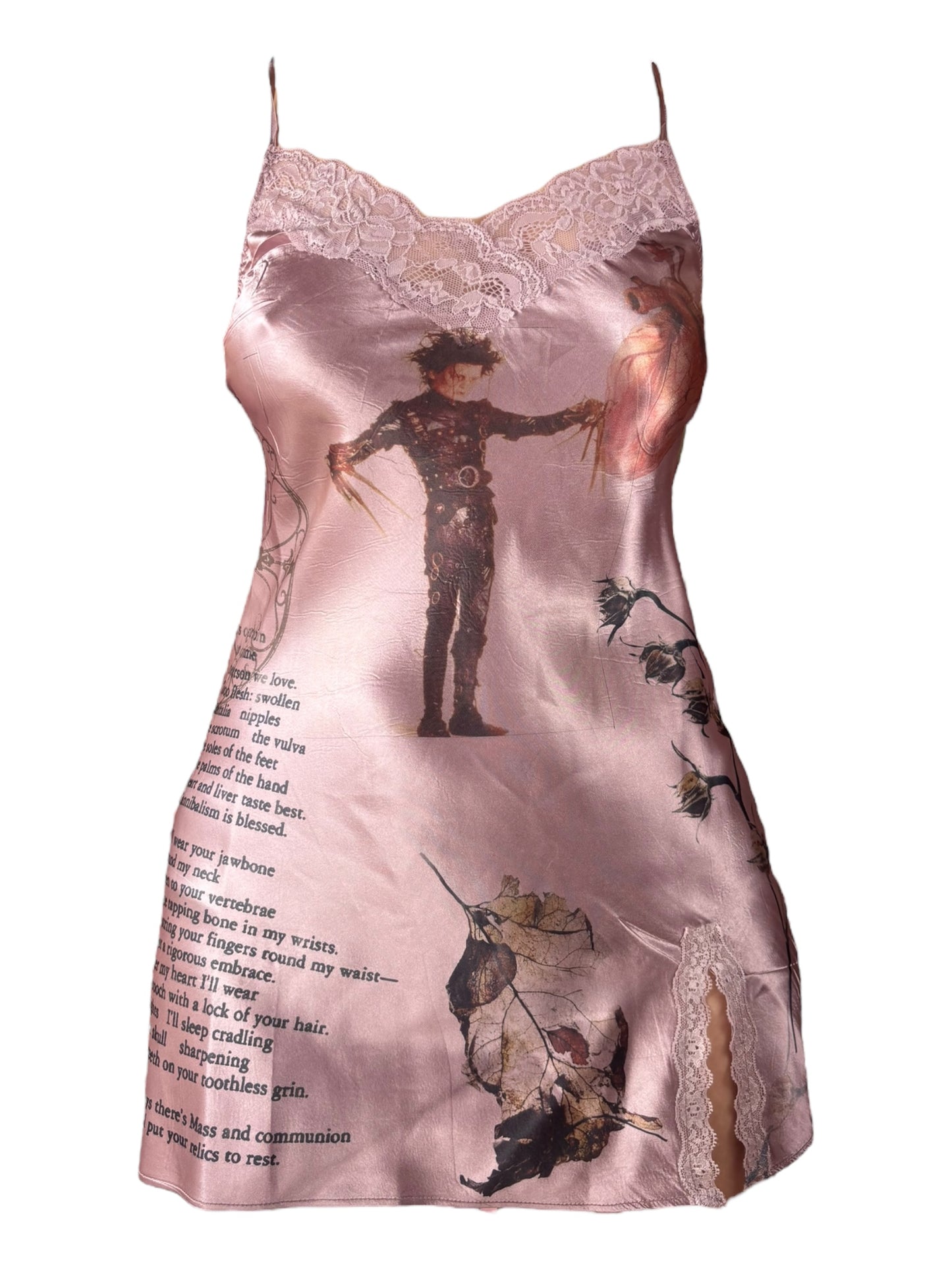 Scissorhand Communion Mauve Slip Mini Dress - M