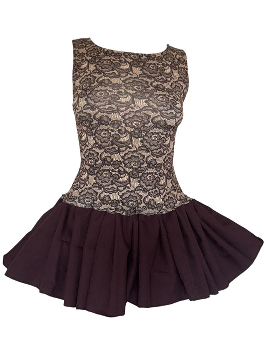 Aubergine Lace Drop Waist Dress - M/L