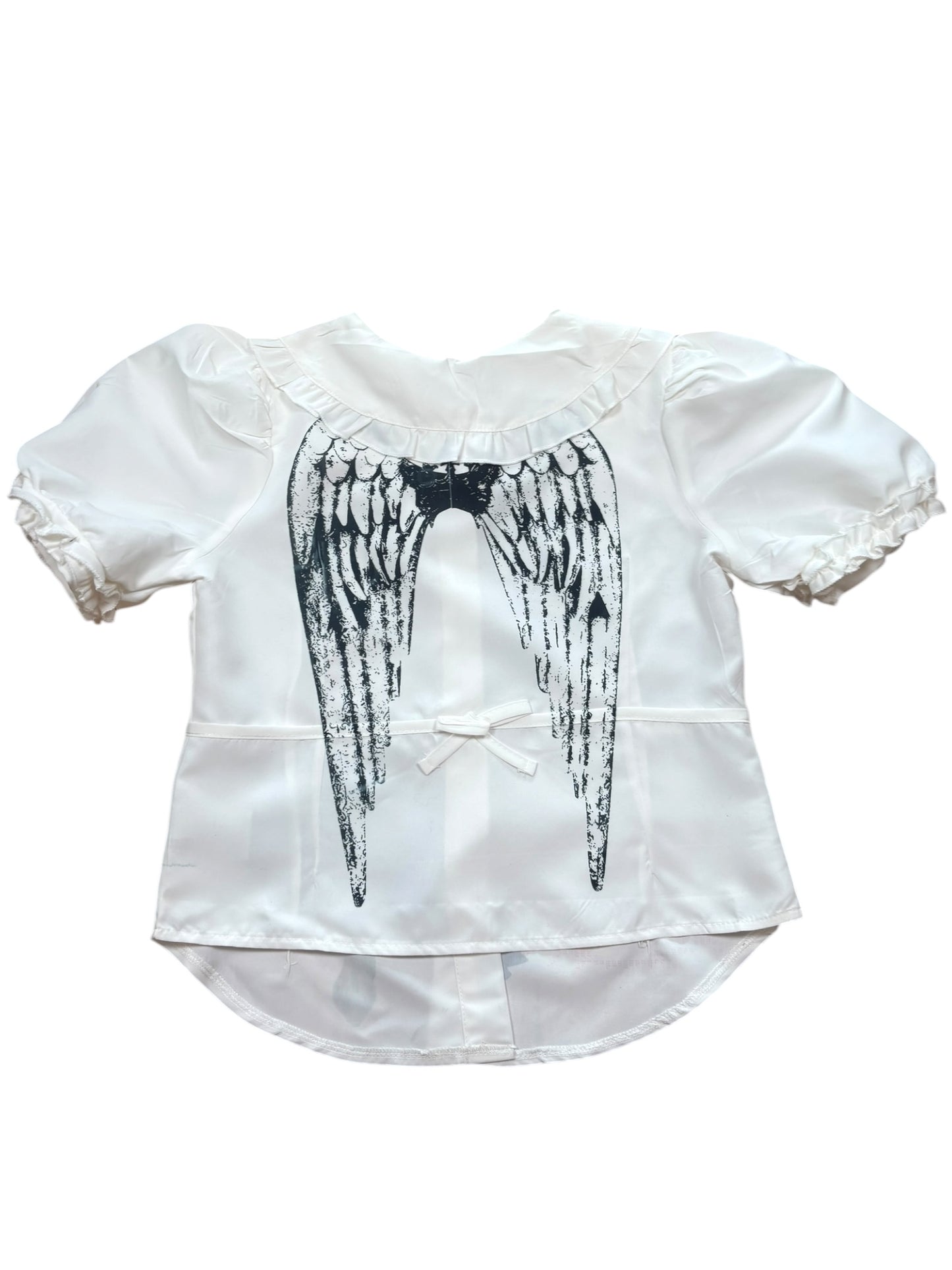 Strawberry Candy White Button Up - S