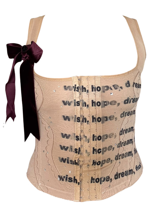 Wish, Hope, Dream, Fuck Corset - S