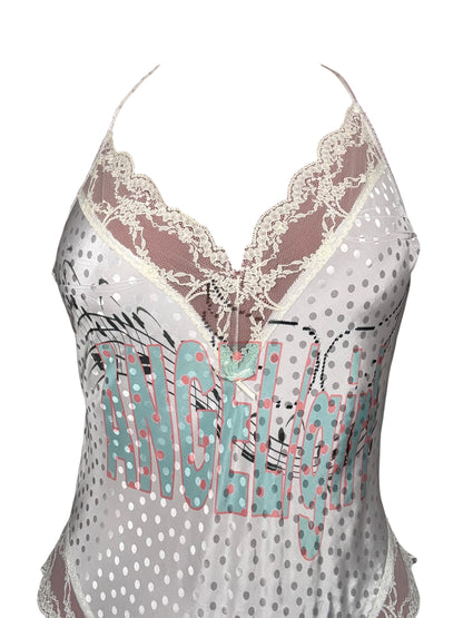 Angel/Girl Polka Dot Bodysuit - XL