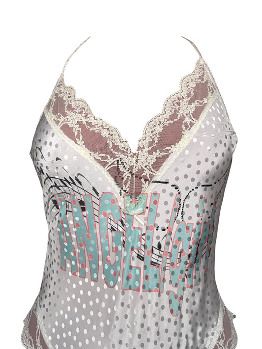 Angel/Girl Polka Dot Bodysuit - XL