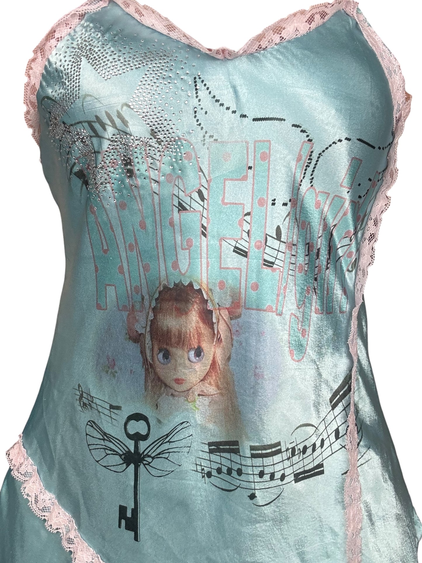 Lace Angel Blue Mini Dress - M/L