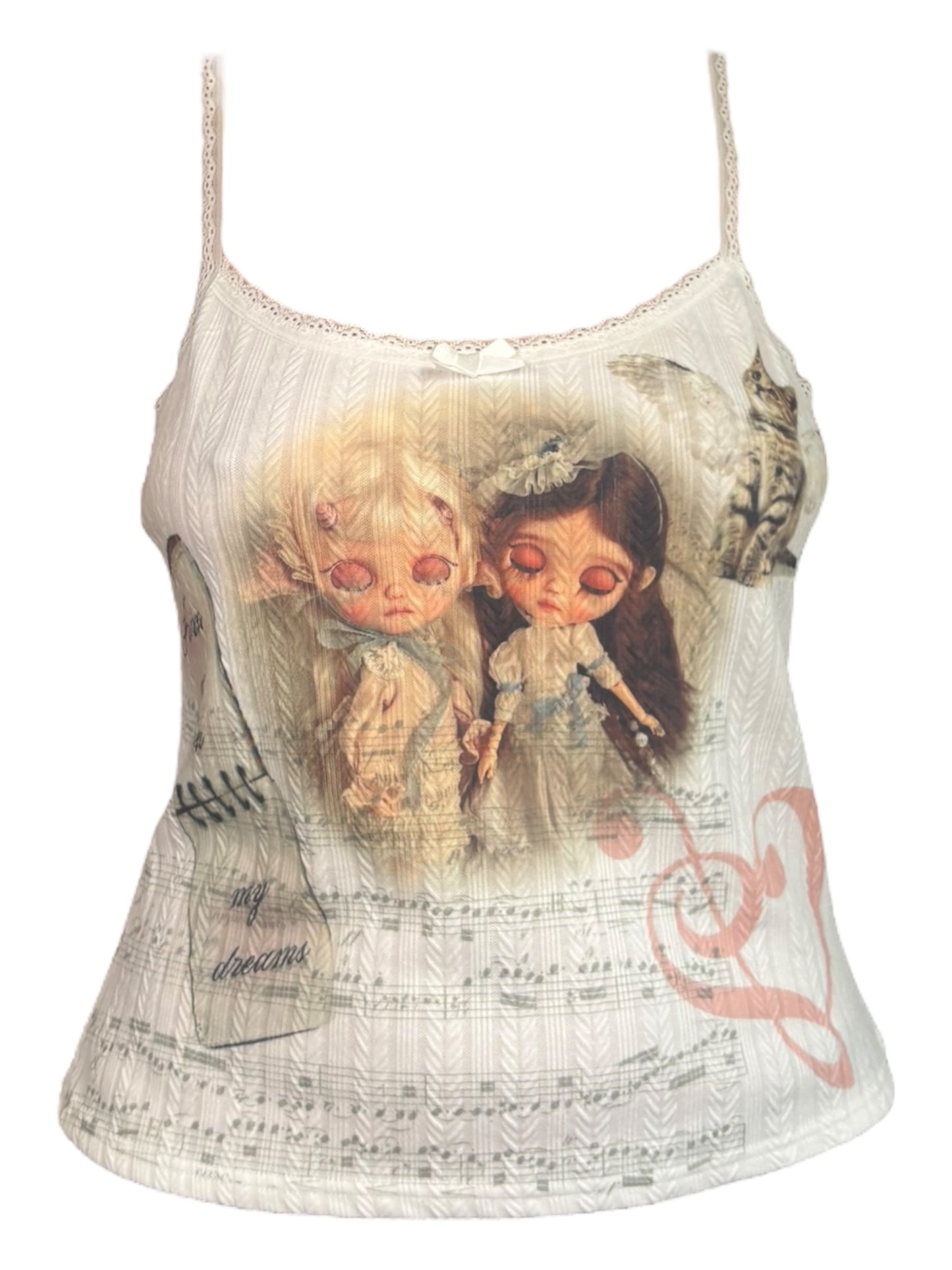 Join Me In My Dreams White Lace Tank - XL
