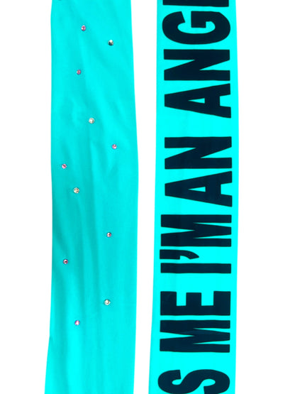 Kiss Me I'm an Angel Aquamarine Tights