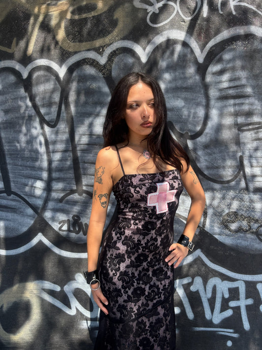 Bandaid Over the Bullethole Lace Dress - S