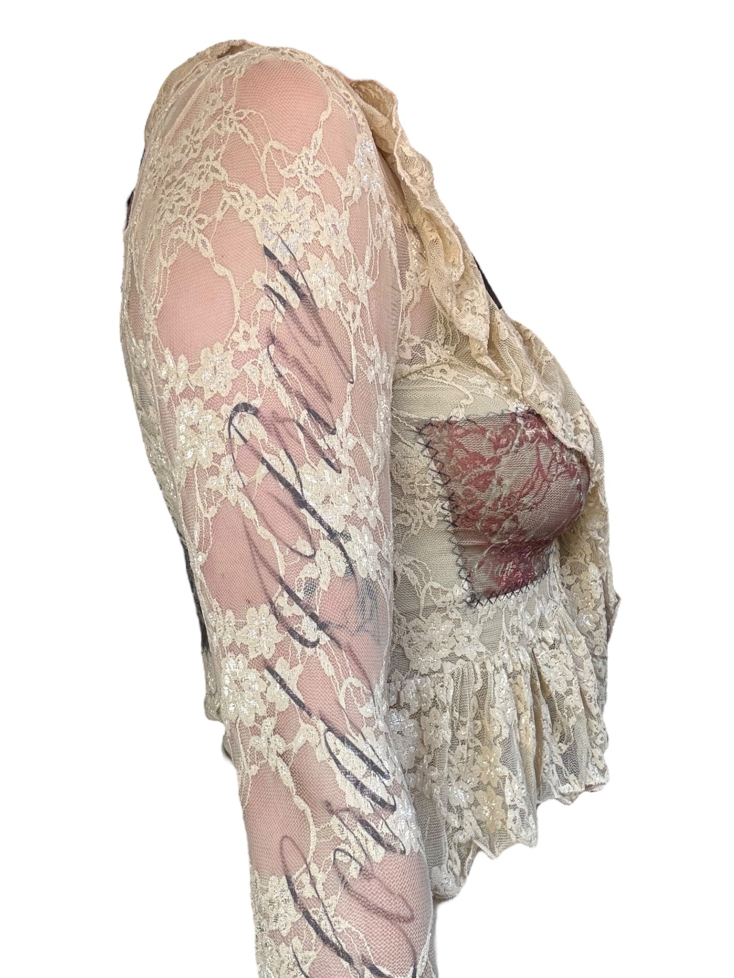 Fall From Grace Fawn Ruffle Blouse - M