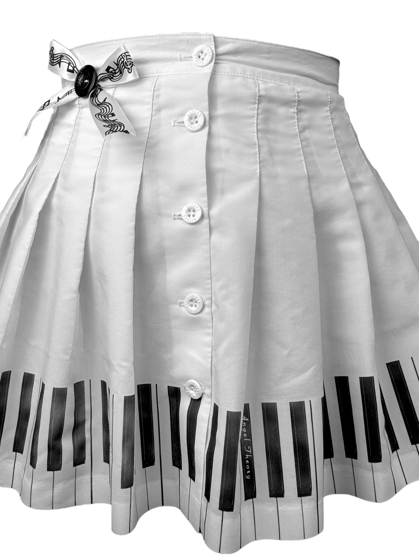 Piano Key Pleated Vintage Skirt - XS