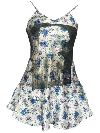 One Day I Will Grow Wings Blue Floral Dress - S/M