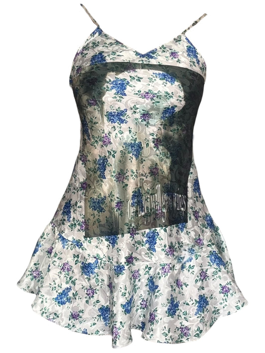 One Day I Will Grow Wings Blue Floral Dress - S/M