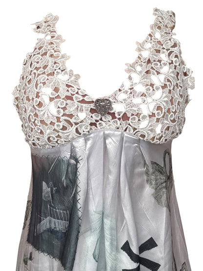 I Believe in Unicorns Dove Slip Gown - L