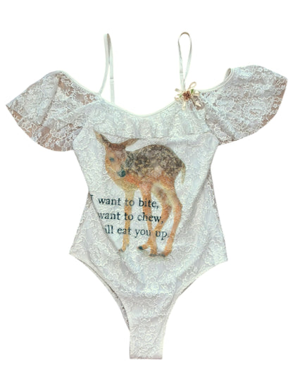 Eat You Up, Deer lace Bodysuit - XS/S